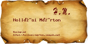 Hollósi Márton névjegykártya